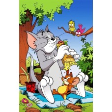 A5TomJ4 Vafa Tom si Jerry la picnic 20X15cm